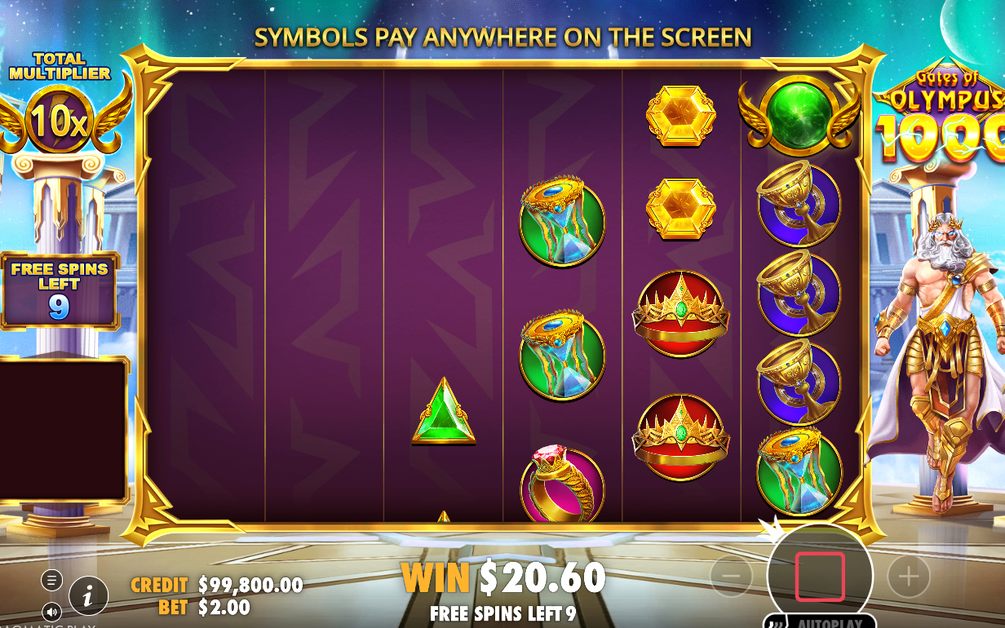 Free Spins-läge med aktiva specialrullar