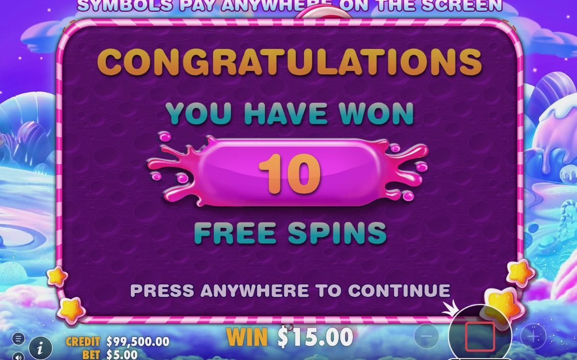 Multiplikatorsymboler synliga på rutnätet under free spins