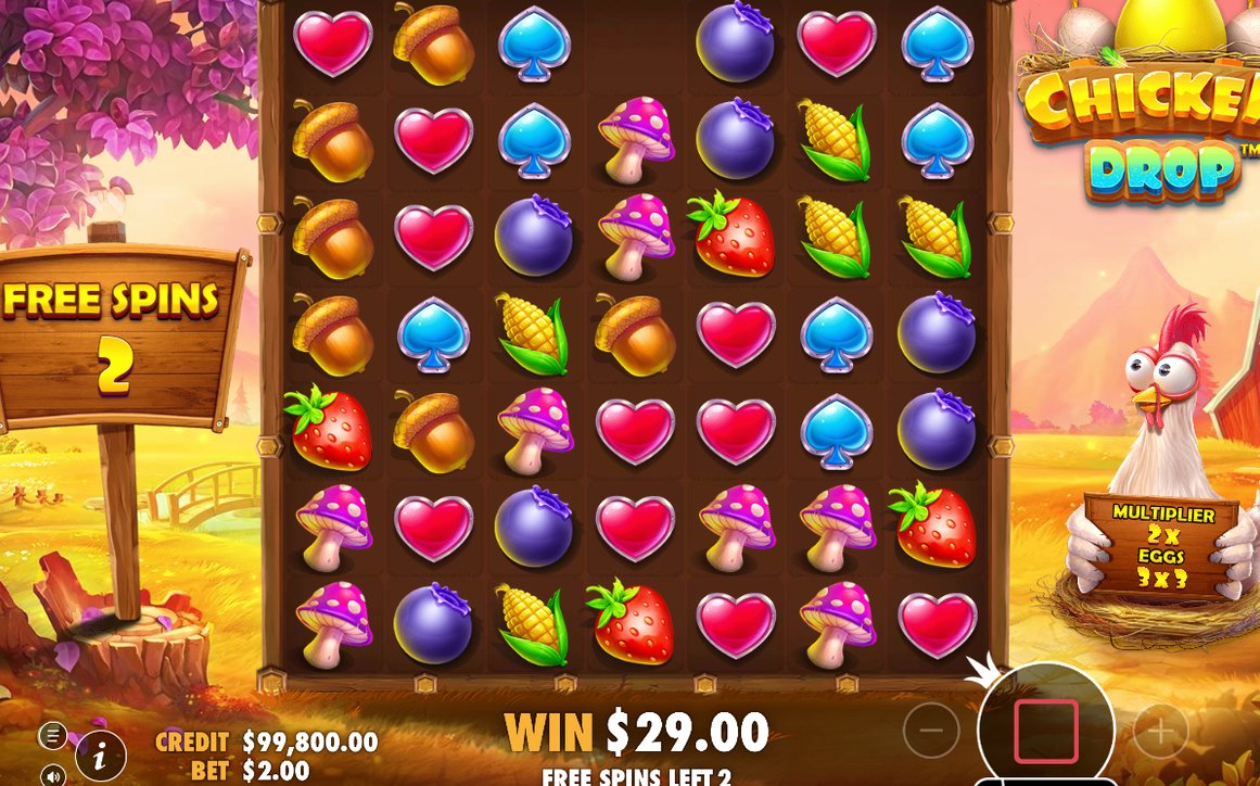 Free Spins-runda i gång med spins kvar